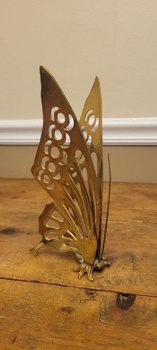 Vintage mcm brass butterfly - brass,