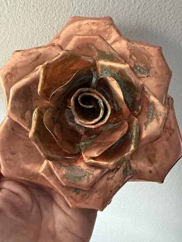 Handmade copper rose art - rose,